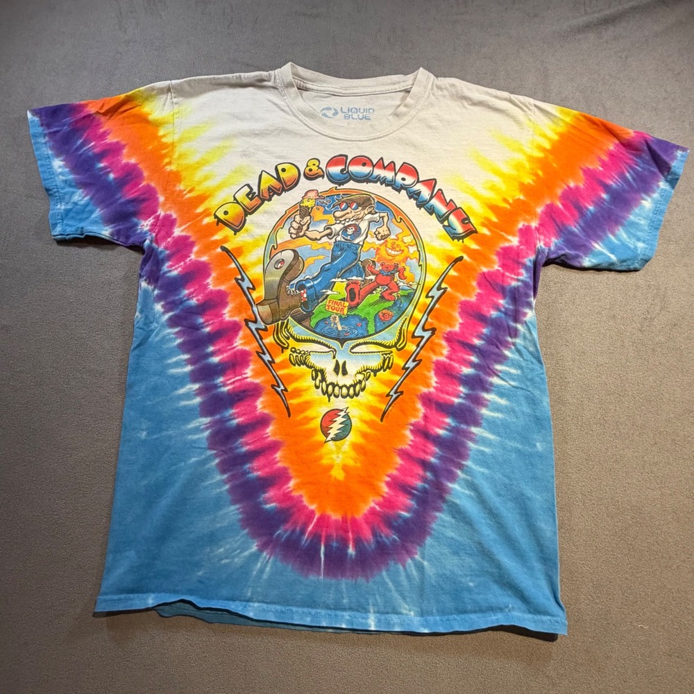 Liquid Blue Dead & Company The Final Tour Summer 2023 Tie Dye T-Shirt Mens L